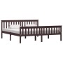 Estructura de cama madera maciza pino marrón oscuro 180x200 cm de vidaXL, Camas y somieres - Ref: Foro24-283237, Precio: 179,...