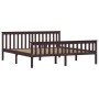 Estructura de cama madera maciza pino marrón oscuro 180x200 cm de vidaXL, Camas y somieres - Ref: Foro24-283237, Precio: 179,...