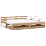 Removable sofa bed solid honey pine wood 2x(90x200) cm by vidaXL, Beds and slatted bases - Ref: Foro24-3083697, Price: 223,18...