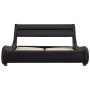 Bed frame with LED black synthetic leather 160x200 cm by vidaXL, Beds and slatted bases - Ref: Foro24-285730, Price: 302,89 €...