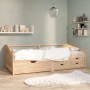 3-seater sofa bed with solid pine wood drawers 90x200 cm by vidaXL, Beds and slatted bases - Ref: Foro24-322169, Price: 310,9...