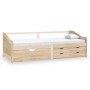 Sofá cama 3 plazas con cajones madera maciza pino 90x200 cm de vidaXL, Camas y somieres - Ref: Foro24-322169, Precio: 309,42 ...