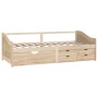 Sofá cama 3 plazas con cajones madera maciza pino 90x200 cm de vidaXL, Camas y somieres - Ref: Foro24-322169, Precio: 309,42 ...