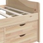 Sofá cama 3 plazas con cajones madera maciza pino 90x200 cm de vidaXL, Camas y somieres - Ref: Foro24-322169, Precio: 309,42 ...