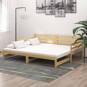 Sofá cama extraíble madera maciza de pino 2x(90x200) cm de vidaXL, Camas y somieres - Ref: Foro24-3083659, Precio: 387,99 €, ...