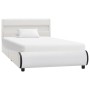 Bed frame with LED white synthetic leather 90x200 cm by vidaXL, Beds and slatted bases - Ref: Foro24-285014, Price: 203,99 €,...