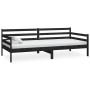 Sofa bed with black solid pine wood mattress 90x200 cm by vidaXL, Beds and slatted bases - Ref: Foro24-3083598, Price: 280,70...