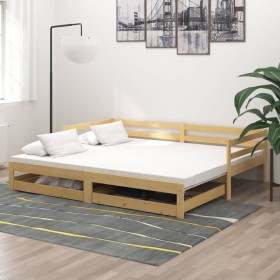 Removable sofa bed solid pine wood 2x(90x200) cm by vidaXL, Beds and slatted bases - Ref: Foro24-3083694, Price: 227,99 €, Di...