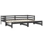 Sofá cama extraíble madera maciza de pino negro 2x(90x200) cm de vidaXL, Camas y somieres - Ref: Foro24-3083698, Precio: 232,...