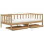 Sofá cama con cajones madera pino maciza miel 90x200 cm de vidaXL, Camas y somieres - Ref: Foro24-3083687, Precio: 184,33 €, ...