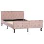 Estructura de cama de terciopelo rosa 120x200 cm de vidaXL, Camas y somieres - Ref: Foro24-288566, Precio: 341,09 €, Descuent...