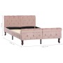 Estructura de cama de terciopelo rosa 120x200 cm de vidaXL, Camas y somieres - Ref: Foro24-288566, Precio: 341,09 €, Descuent...