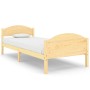 Estructura de cama de madera maciza de pino 100x200 cm de vidaXL, Camas y somieres - Ref: Foro24-322027, Precio: 102,22 €, De...