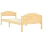 Estructura de cama de madera maciza de pino 100x200 cm de vidaXL, Camas y somieres - Ref: Foro24-322027, Precio: 102,22 €, De...