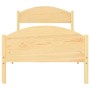 Estructura de cama de madera maciza de pino 100x200 cm de vidaXL, Camas y somieres - Ref: Foro24-322027, Precio: 102,22 €, De...