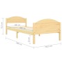 Estructura de cama de madera maciza de pino 100x200 cm de vidaXL, Camas y somieres - Ref: Foro24-322027, Precio: 102,22 €, De...