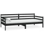 Sofa bed with black solid pine wood mattress 90x200 cm by vidaXL, Beds and slatted bases - Ref: Foro24-3083583, Price: 239,58...