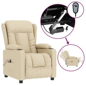 Cream Fabric Electric Recliner by vidaXL, Armchairs - Ref: Foro24-3098786, Price: 275,99 €, Discount: %