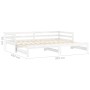 Removable sofa bed solid white pine wood 2x(90x200) cm by vidaXL, Beds and slatted bases - Ref: Foro24-3083655, Price: 447,99...