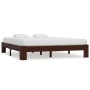 Estructura de cama madera maciza pino marrón oscuro 180x200 cm de vidaXL, Camas y somieres - Ref: Foro24-283303, Precio: 205,...