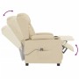 Sillón reclinable eléctrico de tela crema de vidaXL, Sillones - Ref: Foro24-3098786, Precio: 275,59 €, Descuento: %