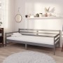 Sofa bed with solid pine wood mattress gray 90x200 cm by vidaXL, Beds and slatted bases - Ref: Foro24-3083601, Price: 210,27 ...