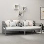 Sofa bed with solid pine wood mattress gray 90x200 cm by vidaXL, Beds and slatted bases - Ref: Foro24-3083601, Price: 210,27 ...