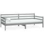 Sofa bed with solid pine wood mattress gray 90x200 cm by vidaXL, Beds and slatted bases - Ref: Foro24-3083601, Price: 210,27 ...