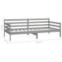 Sofa bed with solid pine wood mattress gray 90x200 cm by vidaXL, Beds and slatted bases - Ref: Foro24-3083601, Price: 210,27 ...