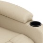 Sillón reclinable eléctrico de tela crema de vidaXL, Sillones - Ref: Foro24-3098786, Precio: 275,59 €, Descuento: %