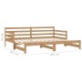 Sofá cama extraíble madera maciza de pino miel 2x(90x200) cm de vidaXL, Camas y somieres - Ref: Foro24-3083662, Precio: 411,6...