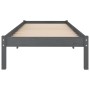 Estructura de cama de madera maciza de pino gris 90x200 cm de vidaXL, Camas y somieres - Ref: Foro24-810004, Precio: 72,25 €,...