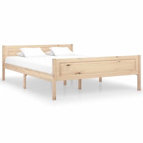 Solid pine wood bed frame 160x200 cm by vidaXL, Beds and slatted bases - Ref: Foro24-322100, Price: 138,99 €, Discount: %