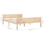 Estructura de cama de madera de pino maciza 160x200 cm de vidaXL, Camas y somieres - Ref: Foro24-322100, Precio: 138,86 €, De...