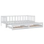 Removable sofa bed solid white pine wood 2x(90x200) cm by vidaXL, Beds and slatted bases - Ref: Foro24-3083705, Price: 257,77...