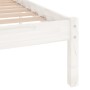 Estructura de cama de madera maciza de pino blanca 160x200 cm de vidaXL, Camas y somieres - Ref: Foro24-810028, Precio: 95,61...