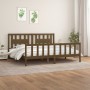 Honey brown pine wood bed frame with headboard 180x200 cm by vidaXL, Beds and slatted bases - Ref: Foro24-3188184, Price: 165...