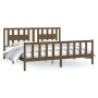 Honey brown pine wood bed frame with headboard 180x200 cm by vidaXL, Beds and slatted bases - Ref: Foro24-3188184, Price: 165...