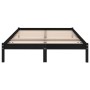 Solid black pine wood bed frame 200x200 cm by vidaXL, Beds and slatted bases - Ref: Foro24-810041, Price: 91,99 €, Discount: %