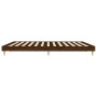 Estructura de cama madera de ingeniería marrón roble 200x200 cm de vidaXL, Camas y somieres - Ref: Foro24-832012, Precio: 129...