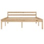 Solid pine wood bed frame 140x200 cm by vidaXL, Beds and slatted bases - Ref: Foro24-283193, Price: 131,99 €, Discount: %