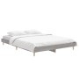 Sonoma gray engineered wood bed frame 140x190 cm by vidaXL, Beds and slatted bases - Ref: Foro24-832075, Price: 99,18 €, Disc...