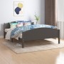 Estructura de cama madera maciza de pino gris oscuro 160x200 cm de vidaXL, Camas y somieres - Ref: Foro24-322050, Precio: 125...