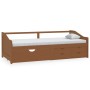 Sofá cama 3 plazas cajones pino macizo marrón miel 90x200 cm de vidaXL, Camas y somieres - Ref: Foro24-322171, Precio: 252,18...