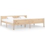 Estructura de cama de madera maciza de pino 200x200 cm de vidaXL, Camas y somieres - Ref: Foro24-322102, Precio: 121,19 €, De...