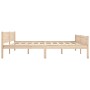 Estructura de cama de madera maciza de pino 200x200 cm de vidaXL, Camas y somieres - Ref: Foro24-322102, Precio: 121,19 €, De...