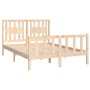 Bed frame with solid pine wood headboard 120x200 cm by vidaXL, Beds and slatted bases - Ref: Foro24-3188161, Price: 118,76 €,...