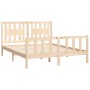 Bed frame with solid pine wood headboard 150x200cm by vidaXL, Beds and slatted bases - Ref: Foro24-3188171, Price: 157,65 €, ...