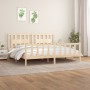 Bed frame with solid pine wood headboard 180x200cm by vidaXL, Beds and slatted bases - Ref: Foro24-3188181, Price: 144,41 €, ...