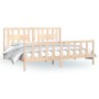 Bed frame with solid pine wood headboard 180x200cm by vidaXL, Beds and slatted bases - Ref: Foro24-3188181, Price: 144,41 €, ...